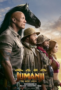jumanji-next-level Working Women Jumanji: The Next Level is the third installment in the Jumanji film series, released in 2019, and directed by Jake Kasdan. It takes audiences on another wild adventure into the mystical world of Jumanji, where the game is far more dangerous than before. This time, the group of friends returns to rescue one of their own, but they find the game has drastically changed. New terrains, such as arid deserts and snowy mountains, along with an array of unexpected challenges, keep the players on their toes. Dwayne "The Rock" Johnson, Kevin Hart, Karen Gillan, and Jack Black return in their familiar roles, providing humor and action in this high-stakes journey.